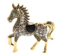 SOIMISS Broche Cheval Vintage Métal avec Strass Design Zodiaque Épingle de Revers pour Robe Bijoux Décoratifs pour Femme