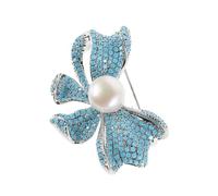 SOIMISS Broche Nœud en Calaïte Bleue pour Femme - Épingle à Robe et Pull Élégante - Accessoire Bijou Polyvalent pour Soirée et Tenue Quotidienne - Fermoir Pratique, Design Raffiné