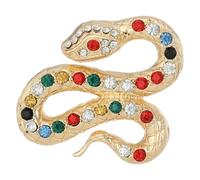 SOIMISS Broche Serpent Doré Cristaux Étincelants Bijou Vintage Décoratif pour Manteau Accessoire Élégant pour Robe Présent Femme Broche Animalière Mignonne