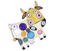 SOIMISS Broche Vache Personnalisée en Alliage Émaillé, Ornement Goutte D’huile Léger, Accessoire Décoratif pour Vêtements, Pin de Col pour Fête et Usage Quotidien