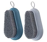 SOIMISS Brosse à Ongles Nettoyante Douce Lot de 2 Pièces 2 Couleurs Poils Souples Multi-usages pour Nettoyage des Mains Ongles Salle de Bain Portable