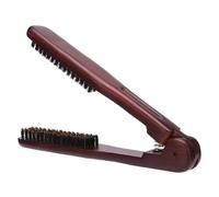 SOIMISS Brosse Lissante Anti-statique Double Face à Poils Naturels, Peigne à Cheveux Raides et Bouclés, Outil Coiffure Compact pour Salon et Usage Quotidien, Coiffage Facile