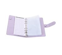 SOIMISS Budget Binder avec Enveloppes Zip pour Économies Organiseur de Portable avec Pochette PU pour Cartes et Documents Cahier de Compte Personnel Compact et