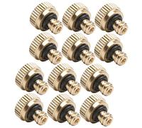 SOIMISS Buses De Brumisation Basse Pression 12 Pcs pour Système Pulvérisation Extérieur, Atomiseur D'arrosage en Laiton, Couverture Complète, Économiseur d'eau, Compatible Refroidissement Patio