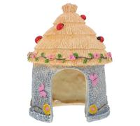 SOIMISS Cachette en Résine pour Reptiles et Hamsters Maison Cachée Décorative pour Terrarium Abri Solide pour Petits Animaux Décoration Paysagère Réaliste pour Aquarium