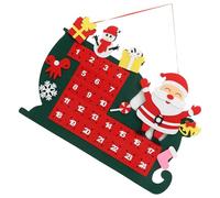 SOIMISS Calendrier de L'Avent de Noël Soi-Même 3D en Feutrine Suspendu Mural Décoratif pour Garçon et Filles Compte à Rebours de Noël Ludique et Gain de Place Décoration Festive Porte