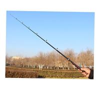 SOIMISS Canne à Portable Matériau avec Poignée Ergonomique Accessoire Pratique pour Amateurs de Eau Douce et Salée Couleur Noire