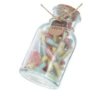 SOIMISS Capsules Décoratives en Verre Transparentes 100 Pcs Mini Bouteilles de Cœur pour Messages Présent Saint-Valentin et Anniversaires Pot à Souhaits pour Décoration Intérieure