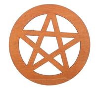 SOIMISS Carreau de Cérémonie de Pentagramme Sculpté Main pour Protection et Focalisation Spirituelle Décoration Unique pour Rituels et Célébrations