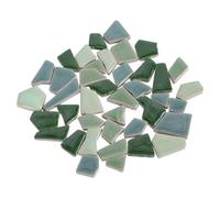 SOIMISS Carreaux de Mosaïque en Céramique Émaillée 500g Tesselles Irrégulières Vertes pour Carrelage Soi-même, Assortiment pour Loisirs Créatifs, Pierre Naturelle et Brillante