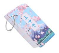 SOIMISS Cartes Apprentissage Japonais Gojūon pour Débutants Format Anneau Portable Cartes Éducatives Légères et Résistantes avec Coins Arrondis pour Cours et Prononciation