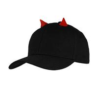 SOIMISS Casquette de Baseball Halloween Corne du Diable Casquette de Baseball d'extérieur Polyvalente de Diable Accessoire de Costume de e pour Halloween Cadeau de fête (Noir), Noir,