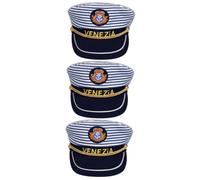 SOIMISS Casquette Enfant Marin 3 Pièces Marine Conducteur Capitaines Captien Mer Capuchon Copain Chapeau De Costume De De Marin Chapeau De Bateau Adulte Chapeau De