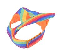 SOIMISS Casquette pour Animaux Chapeau pour Petits Chiens en Polyester Résistant et Confortable M Coloris Arc-en-Ciel pour Extérieur pour Animaux de Compagnie et Lapins