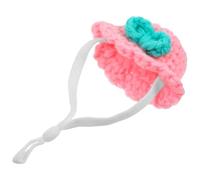 SOIMISS Casquette Rose pour Petits Animaux, Chapeau Léger en Fibre Acrylique avec Sangle Réglable, Accessoire Adorable pour Déguisement et Photos de Hamsters et Chinchillas