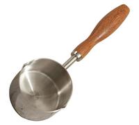 SOIMISS Casserole Inoxydable avec Manche Bois Pot à Huile et Sauce Petit Format Léger et Précis avec Bec Verseur pour Cuisson Œufs Frits Lait Chauffé et Sauces