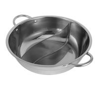 SOIMISS Casserole Multifonction en Acier Inoxydable 28 CM à Double Compartiment pour Cuisson à Induction et Repas à Deux Saveurs