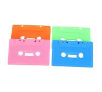 SOIMISS Cassettes Audio Vierges Coque de Cassette Vide en Plastique Rétro 4pcs pour Projets Créatifs et Décoration Murale Vintage pour Loisirs DIY et Mariages