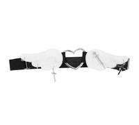 SOIMISS Ceinture De Cuisse Réglable Avec Ailes Ange Punk Pour Femmes Accessoire De Mode Polyvalent Pour Fêtes Et Cosplay Pu Et Couleur Noire
