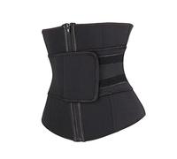 SOIMISS Ceinture De Slimming Néoprène pour Femmes Corset De Sport à Zipper Gris Ceinture Réductrice pour Ventre Shapewear Confortable Et Respirant