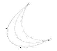 SOIMISS Chaîne de Taille en Métal Argenté Pendentif Étoile, Accessoire Corporel Unique pour Femme, Style Street Rock Hip Hop, Jupes ou Pantalons