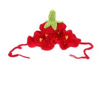 SOIMISS Chapeau d'anniversaire De Chat Tricoté Chiot Caches Le Fraise Chapeau De Compagnie Chapeaux d'animaux De Compagnie Bonjour Engrener Chapeaux d'anniversaire pour Chiens Garçon Fil