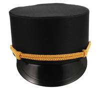 SOIMISS Chapeau de Conducteur de Train Rétro pour Hommes et Femmes Casquette Ingénieur Ferroviaire Noire Accessoire Costume pour Fête à Thème Train