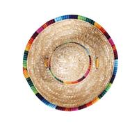 SOIMISS Chapeau de Soleil en Paille Tressée Réglable pour Animaux de Compagnie Taille S Chapeau Décoratif Mexicain Beige avec Ficelle pour L’Été et Activités de Plein Air