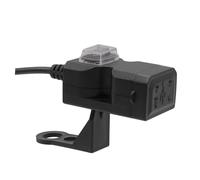 SOIMISS Chargeur USB Étanche Double Ports Rapide Adaptateur Alimentation Compatible Tricycle ATV Scooter Protection Drain Batterie avec Couvercle à Haute Température Noir