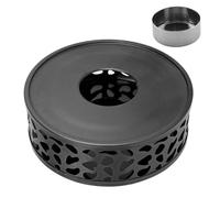 SOIMISS Chauffe-théière Acier Inoxydable avec Porte-Bougie Perforé Base Chauffe-thé Multifonction pour Théières Cafetières et Boissons Chaudes pour Maison et Salon de Thé