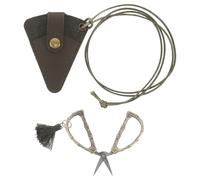 SOIMISS Ciseaux à Broder Rétro 2,3 Pouces en Métal Bronze Antique avec Étui en Cuir, Mini Ciseaux de Précision pour Couture, Découpe Nette de Tissu et Cuir, Outils Portables pour Broderie