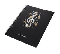 SOIMISS Classeur Partitions Transparent avec Poche Intérieure Étanche Organiseur Rangement Partitions pour Musiciens et Pianistes Dossier de Musique Compatible Protection Reflet et
