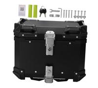 SOIMISS Coffre Aluminium Étanche avec Verrouillage et Dossier Grand Volume Résistant pour Rangement Arrière Valise de Stockage Amovible avec Coins Renforcés