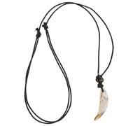 SOIMISS Collier Décoratif Pendentif Dent en Acrylique Coquillage Unisexe Style Vintage Bijou Léger pour Hommes Femmes Usage Quotidien