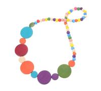 SOIMISS Collier Ethnique Bois Naturel Coloré Design Tribal Unique Léger et Confortable pour Femmes Style Bohème Vintage pour Tenue Quotidienne et Fêtes