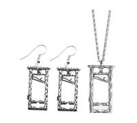 SOIMISS Collier Gothique Halloween en Alliage Pendentif Guillotine Boucles D'oreilles Vintage Assorties, Ensemble Bijoux Imperméable Antirouille pour Soirée et Présent Femme