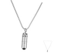 SOIMISS Collier Pendentif Aromathérapie Acier Inoxydable pour Homme Design Capsule Parfum Chaîne Résistante et Élégante Accessoire Unisexe Pratique