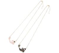 SOIMISS Collier Pendentif Couple Poissons Koi Tai Chi Assortis, 1 Paire en Alliage Noir et Blanc, Présent Romantique, Collier D'amitié Décoratif, Bijou Mode