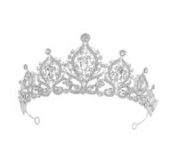 SOIMISS Couronne de Mariage Éblouissante Rhinestone Diadème Élégant pour Mariée Accessoire de Fête et Anniversaire Tiare Confortable