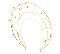SOIMISS Couronne Dorée Double Alliage pour Femme Accessoire de Costume Déesse Élégant pour Fêtes Bal Renaissance et Halloween
