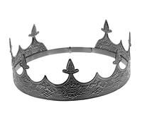 SOIMISS Couronne En Métal Ajustable Pour Homme, Accessoire Coiffure Rétro, Serrage-tête Couronne De Costume Fête, Cosplay Et Bal, Couleur Noir Mat, Taille Unique