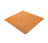 SOIMISS Coussin De Siège En Perles De Bois 45x45cm Pour Voiture Et Bateau Effet Massant Respirant Et Aéré