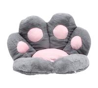 SOIMISS Coussin de Siège Motif Patte de Chat Semi-entouré 70x60 Cm Tissu Imitation Fourrure Coton Pp Gris Foncé pour Salon Bureau Détente Hiver