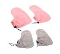 SOIMISS Couvre-pieds Wax Therapy 2 Paires Taille Unique Confort Chauffant pour Soin des Pieds Soin Hydratant et Revitalisant Pieds Secs et Sensibles Usage Spa à Domicile Rose Clair et Gris