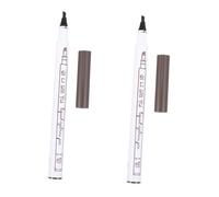 SOIMISS Crayon à Sourcils Waterproof Stylo Liquide Portable à Pointe Micro-fourchue 2pcs pour Maquillage Solide, Adapté aux Débutants et Professionnels