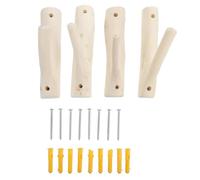 SOIMISS Crochet Mural de Branche d'Arbre en Bois, Lot de 4 Crochets Décoratifs pour Manteaux, Chapeaux et Clés, Fixation Facile pour Salle de Bain Cuisine