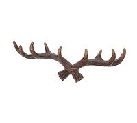 SOIMISS Crochet Mural Décoratif Résine Antler Vintage Porte Manteau pour Manteaux Chapeaux Clés et Serviettes Grand Marron Foncé