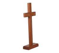 SOIMISS Croix Massif Hêtre avec Support Debout Décor Chrétien de Foi et Espoir pour Table Ornement Religieux pour Maison Église et Baptême