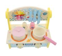 SOIMISS Cuisine Bois Cuisine Garçon Fille Multifonctionnelle Ensemble Ustensiles Réalistes Éducatif Préscolaire Compact