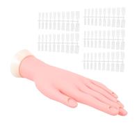 SOIMISS de Main et Portable en Silicone pour Entraînement Manucure Modèle Outil Pratique Pratique du Nail Art, Kit Flexible pour Débutants et Étudiants